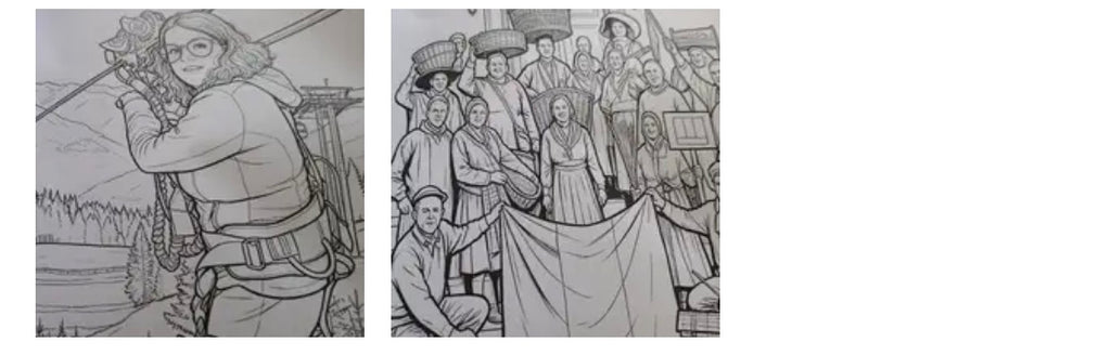 Custom Personalised Coloring Book – 10 Pages Made From Your Photos – Unique Gift For Kids & Adults