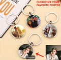 Custom Photo Keyring – Round OR Rectangle – Personalised Gift